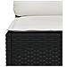 Lusso Casadino -  Set Divani Da Giardino 4 Pz Con Cuscini Nero In Polyrattan - Foto miniatura 5