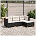Lusso Casadino -  Set Divani Da Giardino 4 Pz Con Cuscini Nero In Polyrattan - Foto miniatura 8