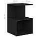 Comodino Nero 35x35x55 Cm In Legno Multistrato - Foto miniatura 5