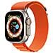 Cinturino In Nylon Intrecciato Per Apple Watch 42mm / 44mm / 45mm / 49mm Sport, Arancione - Foto miniatura 1