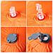 Materasso Campeggio Autogonfiabile Cuscini 1 Persona Arancio - Foto miniatura 4
