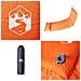 Materasso Campeggio Autogonfiabile Cuscini 1 Persona Arancio - Foto miniatura 5