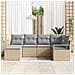 Set di divani da giardino  6 pezzi con cuscini Beige Rattan sintetico, Divano da giardino  2 posti con cuscini Beige Rattan sintetico - Foto miniatura 3