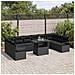 Set di Sofà da Giardino  11 Pezzi con Cuscini Rattan Polyrattan Nero, Sofà da Giardino a 2 posti  con Ripostiglio e Cuscini Rattan Polyrattan Nero - Foto miniatura 3