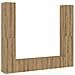 Mobili TV a Parete 6 pz Rovere Artigianale Legno Multistrato - Foto miniatura 1