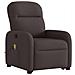 Poltrona Alzapersona Massaggi Reclinabile Marrone Scuro Tessuto - Foto miniatura 4