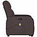 Poltrona Alzapersona Massaggi Reclinabile Marrone Scuro Tessuto - Foto miniatura 6