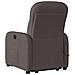 Poltrona Alzapersona Massaggi Reclinabile Marrone Scuro Tessuto - Foto miniatura 7