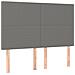 Giroletto a Molle con Materasso Grigio Scuro 140x200cm Tessuto - Foto miniatura 6