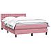 Giroletto a Molle con Materasso Rosa 140x220 cm in Velluto - Foto miniatura 3