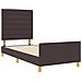 Letto Matrimoniale Marrone Scuro 100x200 cm Tessuto - Foto miniatura 7