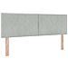 Testiera LED Geometrico Grigio chiaro 144 cm Velluto - Foto miniatura 1
