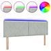 Testiera LED Geometrico Grigio chiaro 144 cm Velluto - Foto miniatura 3