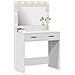 Tavolo da trucco con luci LED - Bianco, 78.5 x 41 x 135 cm - Foto miniatura 3