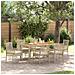 Set da Pranzo per Giardino 7 pcs Beige Poly Rattan - Foto miniatura 2