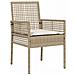 Set da Pranzo per Giardino 7 pcs Beige Poly Rattan - Foto miniatura 6