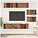 Set di mobili TV 6 pcs Legno vecchio Media Legno multistrato - Foto miniatura 2