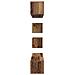 Set di mobili TV 6 pcs Legno vecchio Media Legno multistrato - Foto miniatura 8
