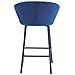 Sgabello da bar Valora GATTA in velluto blu navy con gambe nere x3 - Foto miniatura 5