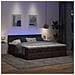 Struttura Letto Pouf con Materassi 160x200 cm in Tessuto - Foto miniatura 3