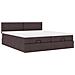 Struttura Letto Pouf con Materassi 160x200 cm in Tessuto - Foto miniatura 7
