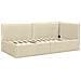 Struttura Letto Angolare con Materasso 2 pcs Crema Velluto - Foto miniatura 6
