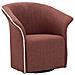 Poltrona Girevole Siena In Tessuto Bordeaux Con Bordura Avorio 83x66x80 Cm - Foto miniatura 1