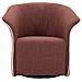 Poltrona Girevole Siena In Tessuto Bordeaux Con Bordura Avorio 83x66x80 Cm - Foto miniatura 2