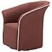 Poltrona Girevole Siena In Tessuto Bordeaux Con Bordura Avorio 83x66x80 Cm - Foto miniatura 3
