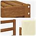 Set divani 4 pcs Naturale e Crema Legno di Acacia Massello - Foto miniatura 5