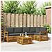 Set divani 6 pcs Naturale e Antracite Legno di Acacia Massello - Foto miniatura 2