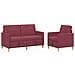 Set di Divani con Storage 2 pcs Rosso Vino Poliestere - Foto miniatura 1