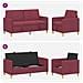 Set di Divani con Storage 2 pcs Rosso Vino Poliestere - Foto miniatura 4