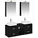 Set di mobili per il bagno 5 pcs Rovere Nero - Foto miniatura 1