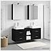 Set di mobili per il bagno 5 pcs Rovere Nero - Foto miniatura 2