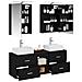 Set di mobili per il bagno 5 pcs Rovere Nero - Foto miniatura 3