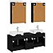Set di mobili per il bagno 5 pcs Rovere Nero - Foto miniatura 8