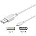 Cavo Micro Usb "B" Schermato Colore Bianco Mt. 1,8 - Foto miniatura 2
