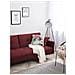 Divano Letto Moderno 3 Posti In Tessuto Rosso Lucan - Foto miniatura 22