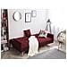 Divano Letto Moderno 3 Posti In Tessuto Rosso Lucan - Foto miniatura 24