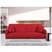 Divano Letto Moderno 3 Posti In Tessuto Rosso Lucan - Foto miniatura 2
