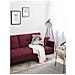 Divano Letto Moderno 3 Posti In Tessuto Rosso Lucan - Foto miniatura 19