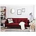 Divano Letto Moderno 3 Posti In Tessuto Rosso Lucan - Foto miniatura 30