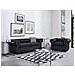 Divano Vintage A 3 Posti In Pelle Nera Chesterfield - Foto miniatura 2
