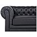Divano Vintage A 3 Posti In Pelle Nera Chesterfield - Foto miniatura 29