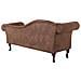 Chaise-longue In Scamosciato Sintetico Marrone Sinistra Lattes - Foto miniatura 8