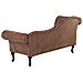 Chaise-longue In Scamosciato Sintetico Marrone Sinistra Lattes - Foto miniatura 14