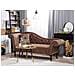 Chaise-longue In Scamosciato Sintetico Marrone Sinistra Lattes - Foto miniatura 19