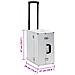 Valigia Trolley Pilota 47x39x27 Cm In Alluminio Argento - Foto miniatura 2