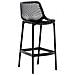 Sgabello Alto Outdoor Air in Polipropilene I Sgabello Impilabile Alt. 75 CM | Sgabello Bar Facile da Pulire I Sedia Design Carico Max 130 kg Nero - Foto miniatura 1
